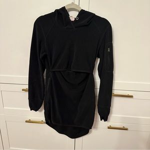 Boob Design B Warmer Maternity and Nurising Fleece Hoodie Sweater XS Black